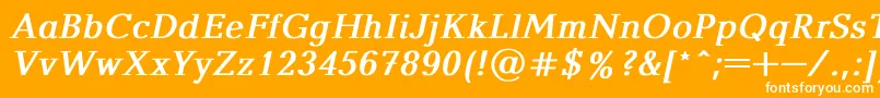 BalticaBoldItalic Font – White Fonts on Orange Background