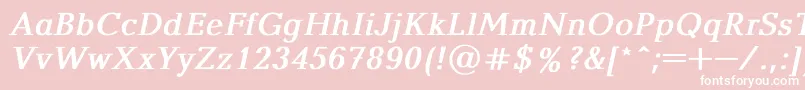 BalticaBoldItalic Font – White Fonts on Pink Background