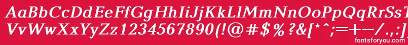BalticaBoldItalic Font – White Fonts on Red Background