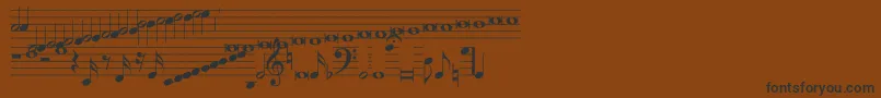 Hymnus212 Font – Black Fonts on Brown Background
