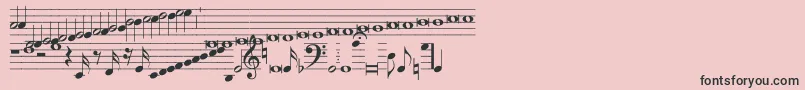 Hymnus212 Font – Black Fonts on Pink Background