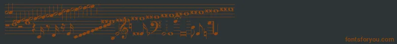 Hymnus212 Font – Brown Fonts on Black Background