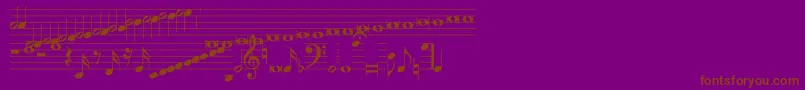 Hymnus212 Font – Brown Fonts on Purple Background