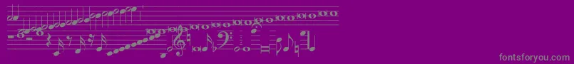 Hymnus212 Font – Gray Fonts on Purple Background
