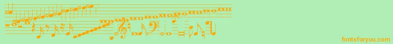 Hymnus212 Font – Orange Fonts on Green Background