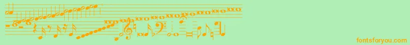 fuente Hymnus212 – Fuentes Naranjas Sobre Fondo Verde
