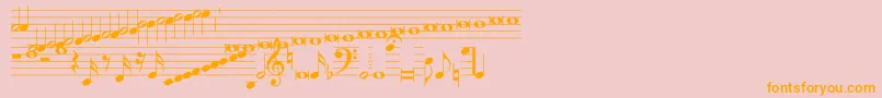 Hymnus212 Font – Orange Fonts on Pink Background