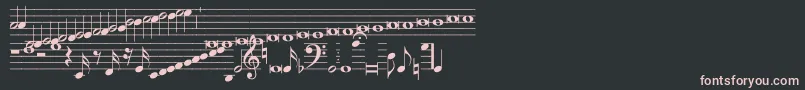 Hymnus212-Schriftart – Rosa Schriften auf schwarzem Hintergrund