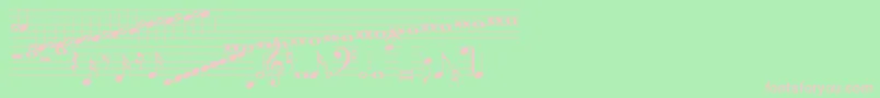 Hymnus212 Font – Pink Fonts on Green Background