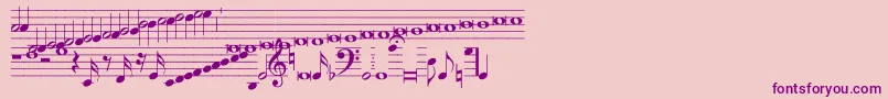 Hymnus212 Font – Purple Fonts on Pink Background