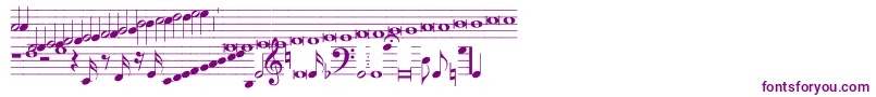 Fonte Hymnus212 – fontes roxas em um fundo branco