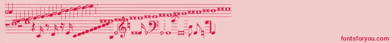 Шрифт Hymnus212 – красные шрифты на розовом фоне