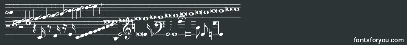 Hymnus212 Font – White Fonts on Black Background