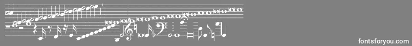 Fonte Hymnus212 – fontes brancas em um fundo cinza
