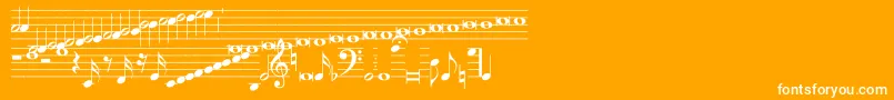 Hymnus212 Font – White Fonts on Orange Background