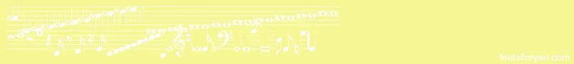 Hymnus212 Font – White Fonts on Yellow Background