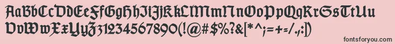 GotischcBold Font – Black Fonts on Pink Background