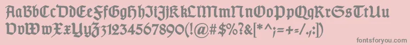 GotischcBold Font – Gray Fonts on Pink Background