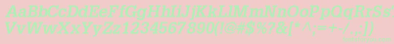 InstallationsskBoldItalic Font – Green Fonts on Pink Background