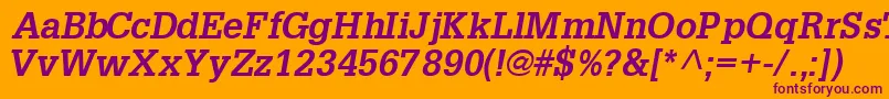 InstallationsskBoldItalic Font – Purple Fonts on Orange Background