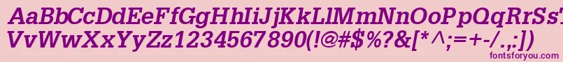 InstallationsskBoldItalic Font – Purple Fonts on Pink Background