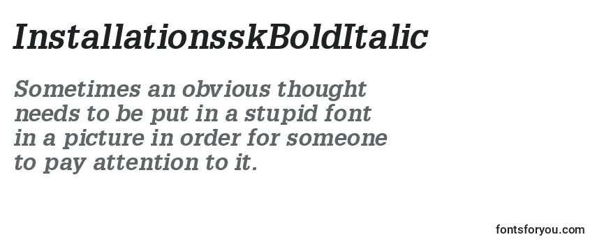 InstallationsskBoldItalic-fontti