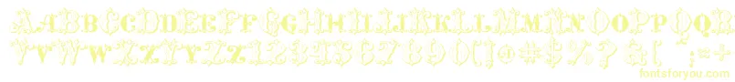 MavericksLuckKqs-Schriftart – Gelbe Schriften