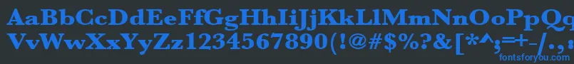 Urwbaskertultbolextwid Font – Blue Fonts on Black Background