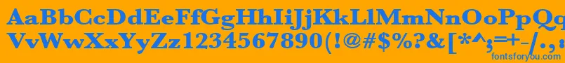 Urwbaskertultbolextwid Font – Blue Fonts on Orange Background