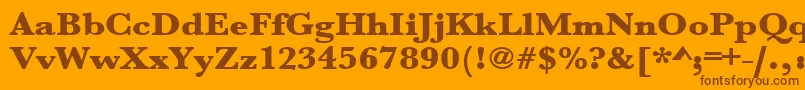Urwbaskertultbolextwid Font – Brown Fonts on Orange Background