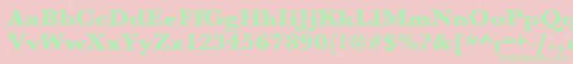 Urwbaskertultbolextwid Font – Green Fonts on Pink Background