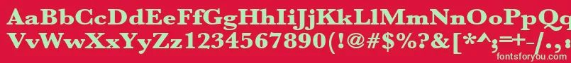 Urwbaskertultbolextwid Font – Green Fonts on Red Background