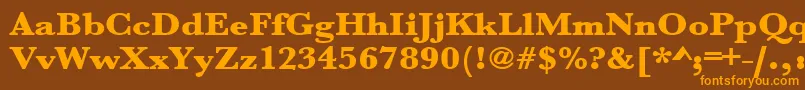 Urwbaskertultbolextwid Font – Orange Fonts on Brown Background