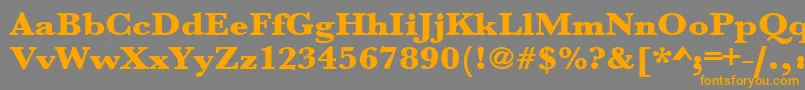 Urwbaskertultbolextwid Font – Orange Fonts on Gray Background