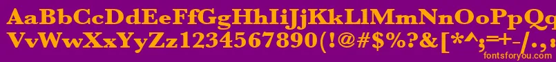 Urwbaskertultbolextwid Font – Orange Fonts on Purple Background