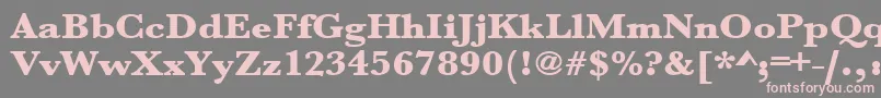 Urwbaskertultbolextwid Font – Pink Fonts on Gray Background