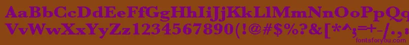 Urwbaskertultbolextwid Font – Purple Fonts on Brown Background