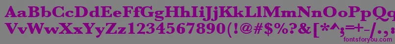 Urwbaskertultbolextwid Font – Purple Fonts on Gray Background
