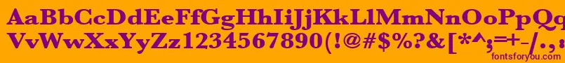 Urwbaskertultbolextwid Font – Purple Fonts on Orange Background