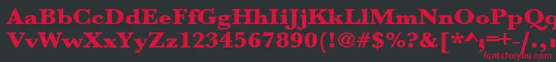 Urwbaskertultbolextwid Font – Red Fonts on Black Background