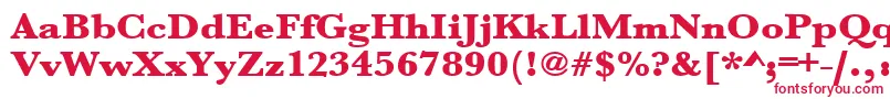 Urwbaskertultbolextwid Font – Red Fonts on White Background