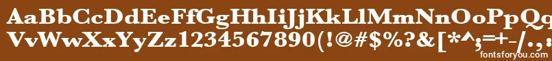 Urwbaskertultbolextwid Font – White Fonts on Brown Background