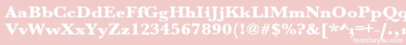 Urwbaskertultbolextwid Font – White Fonts on Pink Background