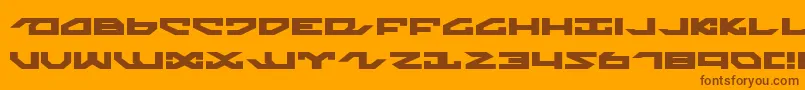 NightrunnerExpanded Font – Brown Fonts on Orange Background