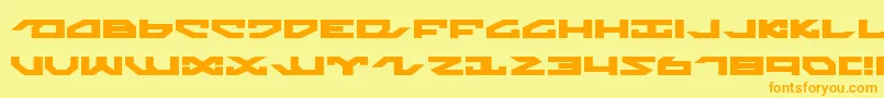 NightrunnerExpanded Font – Orange Fonts on Yellow Background