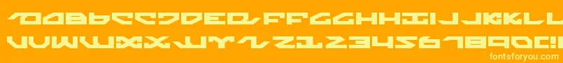 NightrunnerExpanded Font – Yellow Fonts on Orange Background