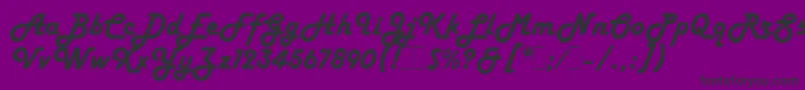 HarlowSolidLetPlain.1.0-Schriftart – Schwarze Schriften auf violettem Hintergrund