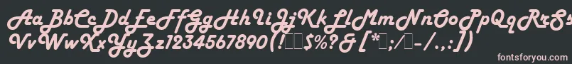 HarlowSolidLetPlain.1.0 Font – Pink Fonts on Black Background