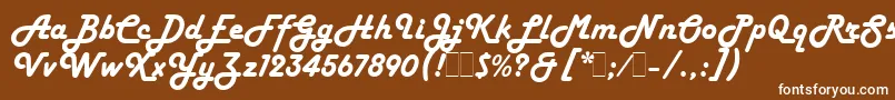 HarlowSolidLetPlain.1.0 Font – White Fonts on Brown Background