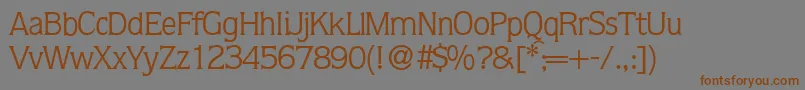 Q853FlareRegular Font – Brown Fonts on Gray Background